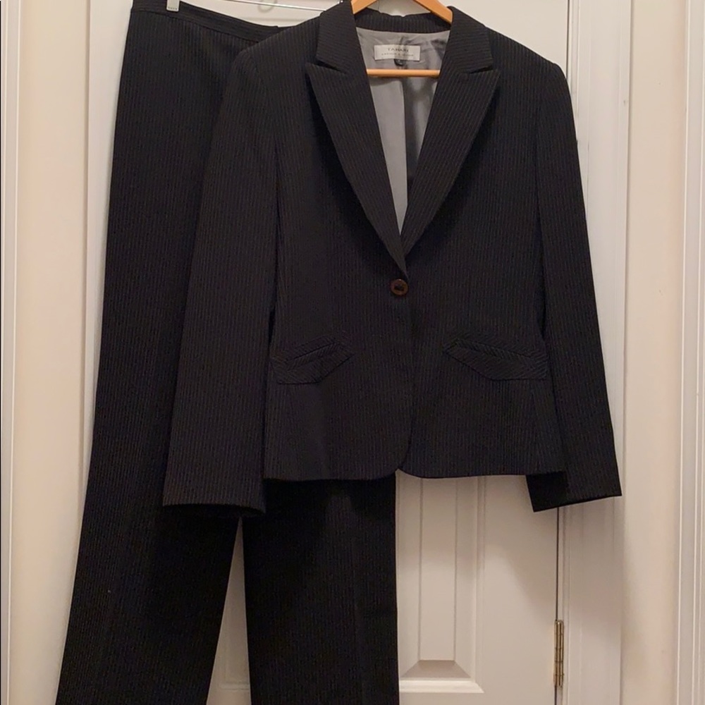 Like New Black Pinstripe Suit